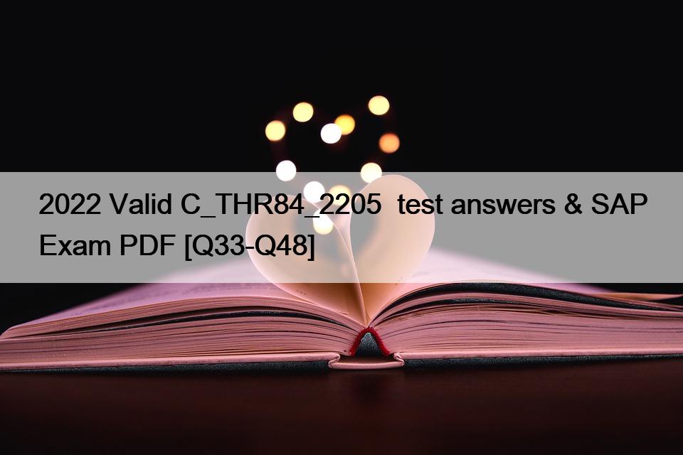 Practice C_THR84_2205 Questions